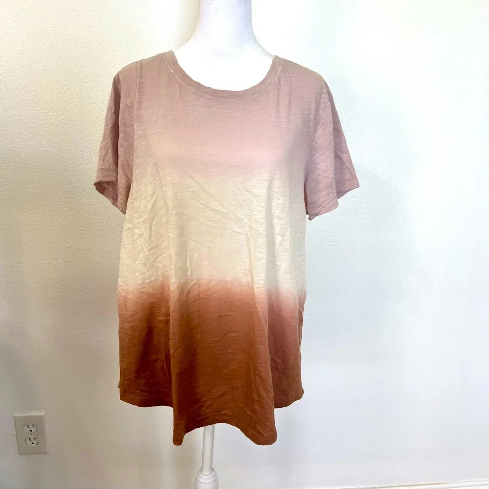 Old Navy EveryWear Crew Neck T-Shirt in Multi Color Block Print - Picture 1 of 3